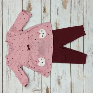 Carter's Child of Mine Owl Outfit 0-3M